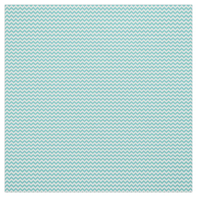 Weißes Aqua-Zickzack Muster Stoff (Muster)