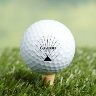 Weißes Art Deco Design Golfball