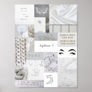 Weißes ästhetisches Sagittarium zodiac Zeichenpost Poster