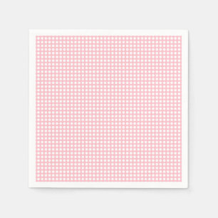 Weißes auf rosa kleines, horizontales Polka Dots P Serviette