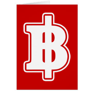 WEISSES BAHT-ZEICHEN ฿ thailändisches Geld-Währung