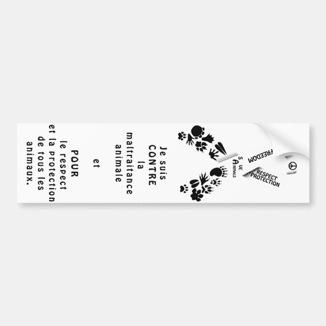 weißes Band Autoaufkleber (Vorne)