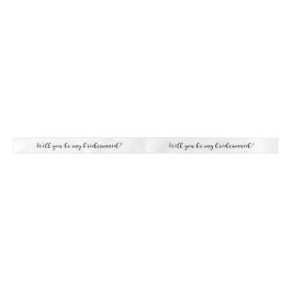 Weißes Band - Werden Sie meine Brautjungfrau? Satinband