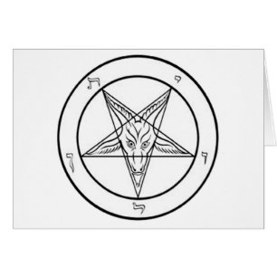 weißes baphomet eingeschlossene GRAFIK