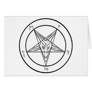 weißes baphomet eingeschlossene GRAFIK