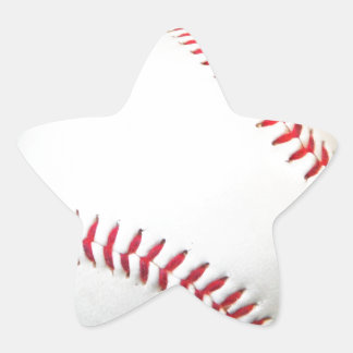 Weißes Baseball mit rotem Stich Stern-Aufkleber