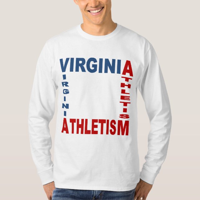 Weißes basisches T-Shirt VIRGINIA ATHLETISM (Vorderseite)