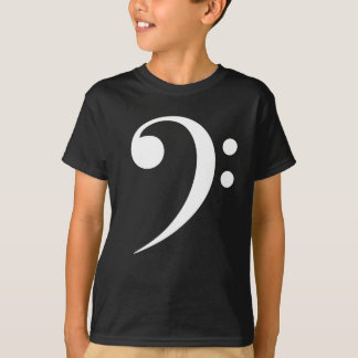 Weißes Bassschlüssel-Musik-Symbol für Musikliebhab T-Shirt