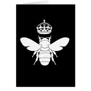 Weißes Bienenkönigin-Logo… sind Sie eine
