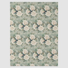 Weißes Blatt Grünes Blumengeschenk Seidenpapier