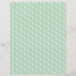 Weißes Blätter auf Blue Textured Paper Sheet