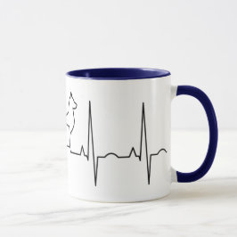 Weißes Blau der HundeTassen-11oz durch Zazz_it Tasse