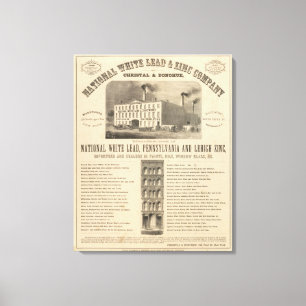 Weißes Blei und Zink Leinwanddruck