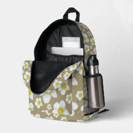 Weißes Blumendesign im Rucksack