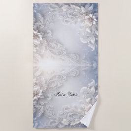 Weißes Blumenstrauß Geblüht Badetuch