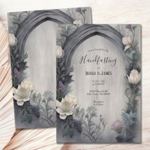 Weißes Blumenwasser gotische Pagan-Handfasts