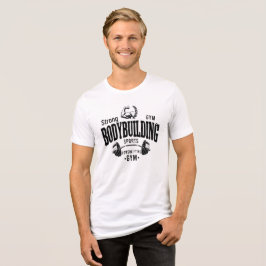 Weißes Bodybuilding-T-Shirt Tri-Blend Shirt