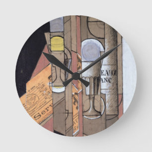 Weißes Bordeaux, 1913 (Gouache u. Bleistift auf Runde Wanduhr