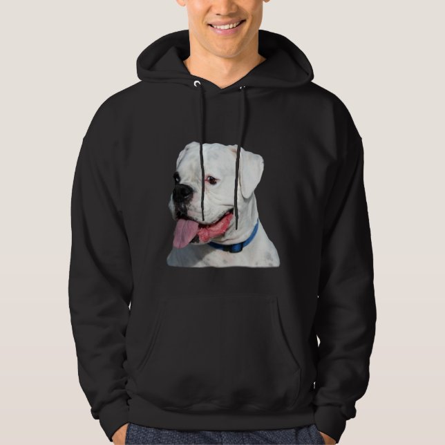 Weißes Boxer-Sweatshirt Hoodie (Vorderseite)