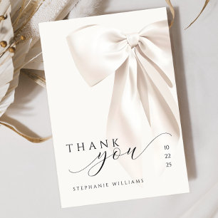 Weißes Brautparty Dankeskarte