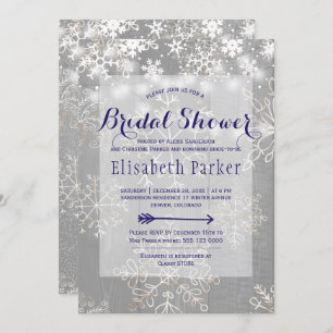 Weißes Brautparty der Wintermarineinfanterie Einladung