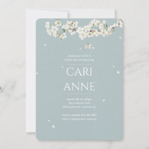 Weißes Brautparty Einladung