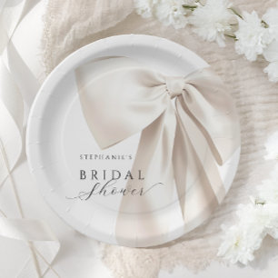 Weißes Brautparty Pappteller