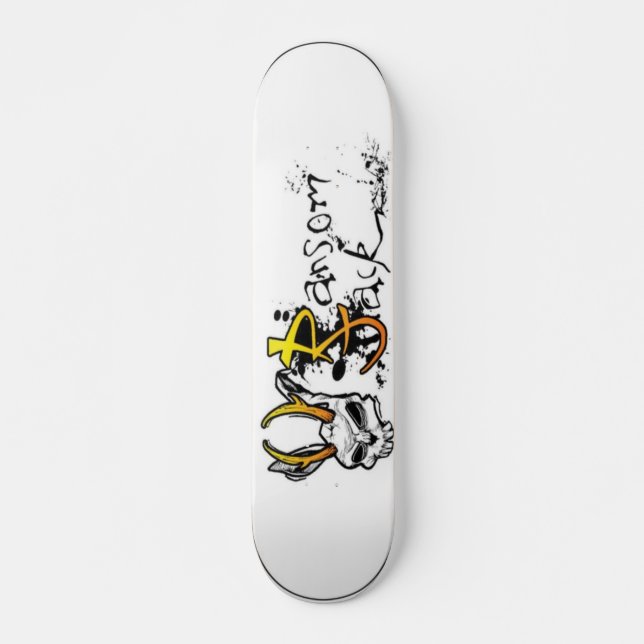 weißes Brett des Lösegeld-Jacks Skateboard (Vorne)