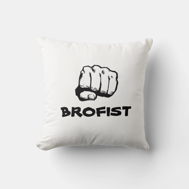 Weißes BROFIST Kissen (Vorderseite)