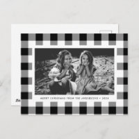 Weißes Buffalo Karierter Single Foto Weihnachten