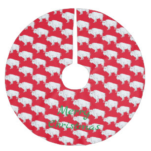 Weißes Buffalo Thunder_Cove Polyester Weihnachtsbaumdecke