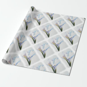 WEISSES CALLA-LILIEN-PACKPAPIER GESCHENKPAPIER