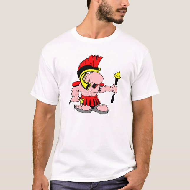 Weißes Centurian Sparton römisch T-Shirt (Vorderseite)