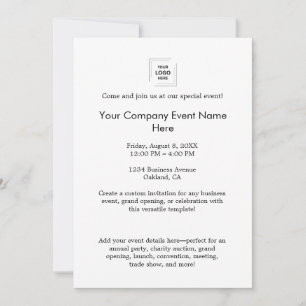 Weißes Corporate Event Branding Design Einladung