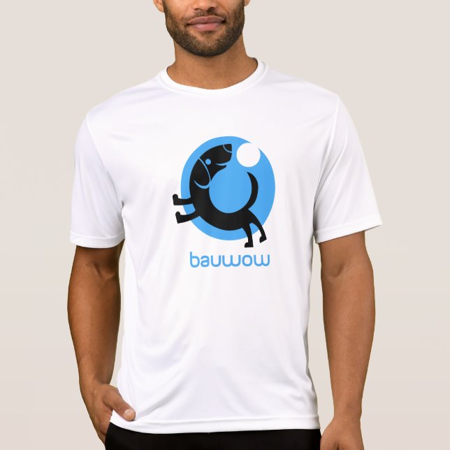 Weißes das Sportek der Männer athletisches Shirt (Vorderseite)