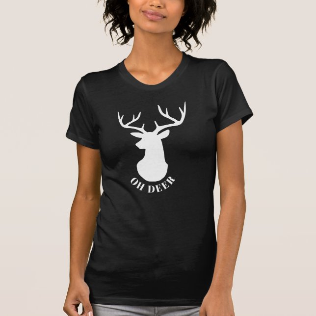Weißes Design | Oh Deer T-Shirt (Vorderseite)