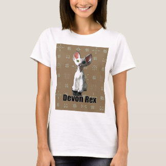 Weißes Devon Rex T-Shirt