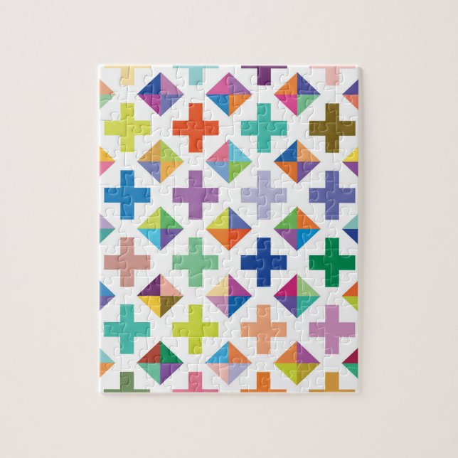 Weißes Diamant-Puzzlespiel Puzzle (Vertikal)