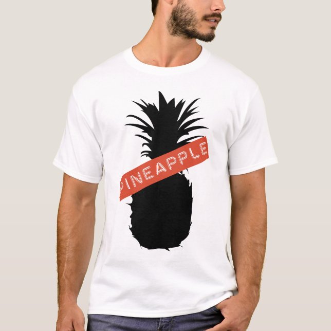 Weißes die Ananas-Shirt der Männer T-Shirt (Vorderseite)