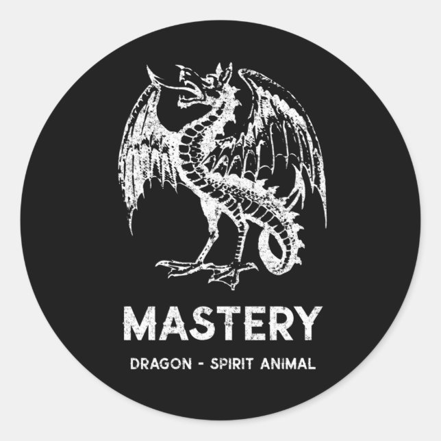 Weißes Drachenmädchen Runder Aufkleber (Vorderseite)