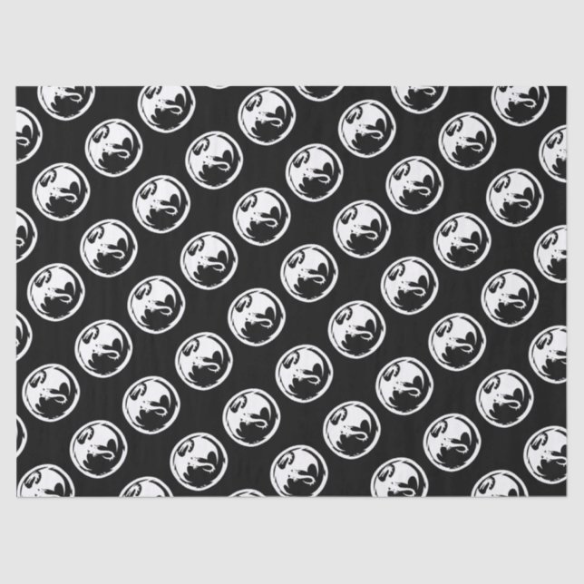 Weißes Dragon Schwarzpapier-Medium Seidenpapier (Vorderseite)