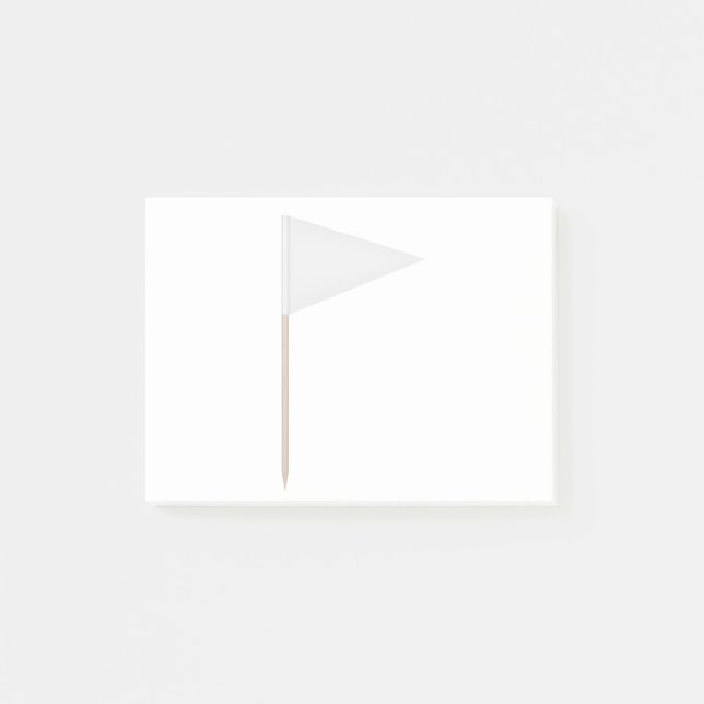 Weißes Dreieck-Zahnputzfahne Post-it Klebezettel (Vorderseite)