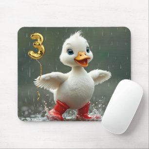 Weißes Duckeln in einer Regengrube mit #3 Ballon Mousepad