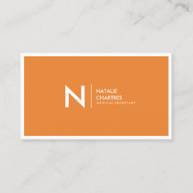 Weißes dünnes Gerahmtes Minimalistisches Monogramm