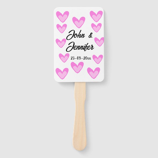 Weißes, einfaches Kleinstschreiben Fächer (Vorderseite)