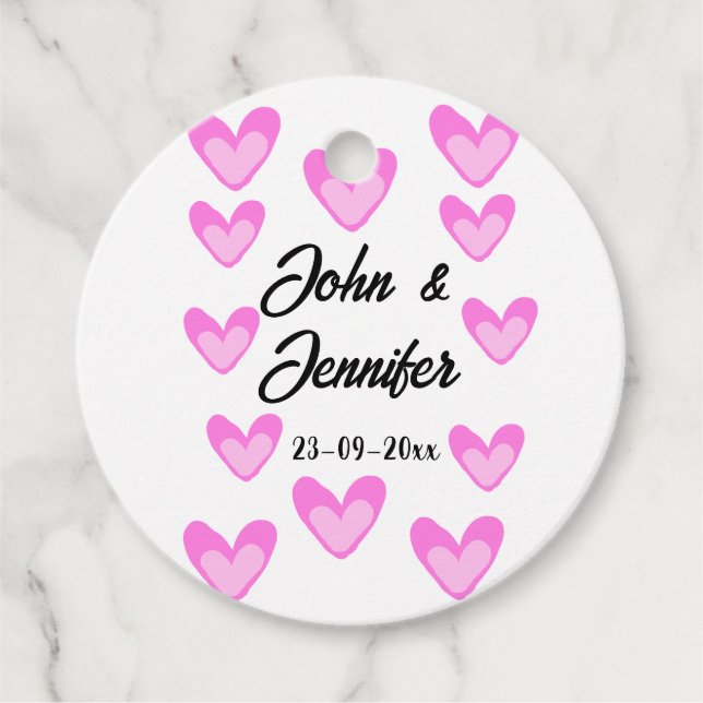 Weißes, einfaches Kleinstschreiben Geschenkanhänger (Vorderseite)