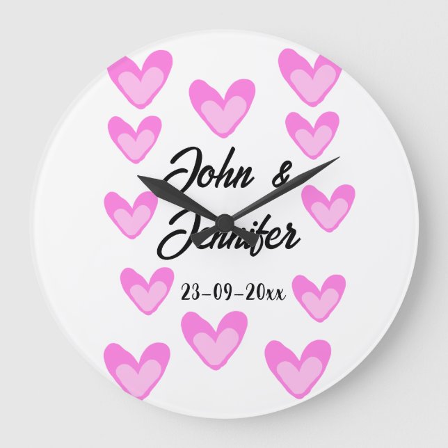 Weißes, einfaches Kleinstschreiben Große Wanduhr (Vorderseite)