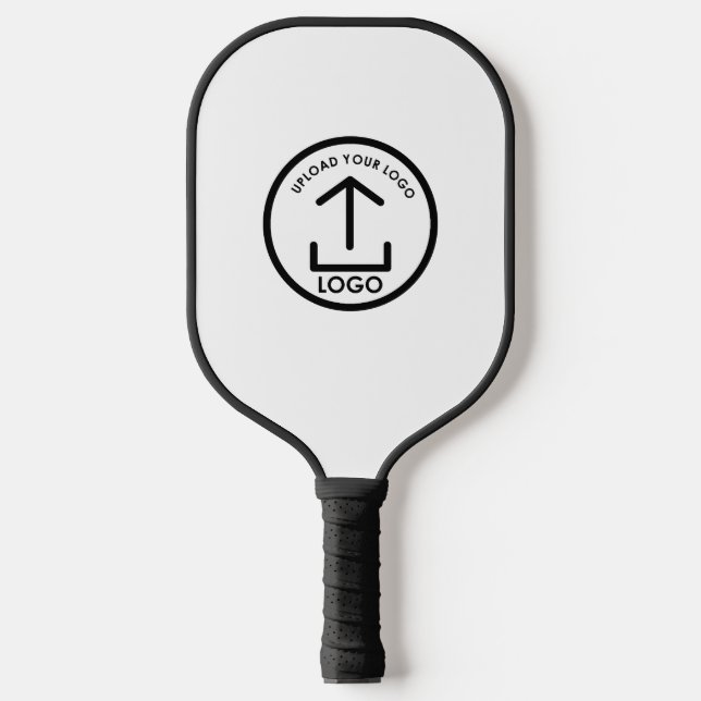 Weißes, einfaches und Berufliches Geschäftslogo Pickleball Schläger (Vorderseite)