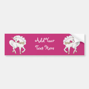Weißes Einhorn Autoaufkleber