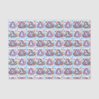 Weißes Einhorn-Gewebe Seidenpapier